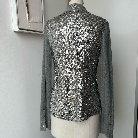 IISLI NY Rate Vintage 💯CASHMERE sequins and Swarovski Crystals sz M - Picture 4 of 16